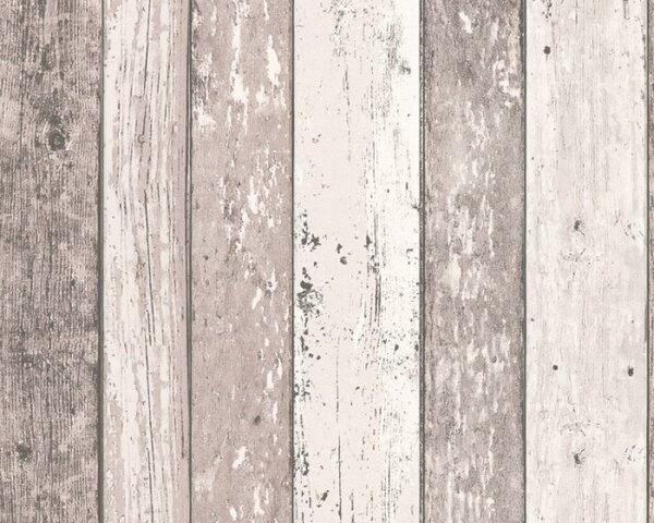 A.S. Création | Vliesová tapeta na stenu Best of Wood & Stone 8550-53 | 0,53 x 10,05 m | biela, béžová, hnedá