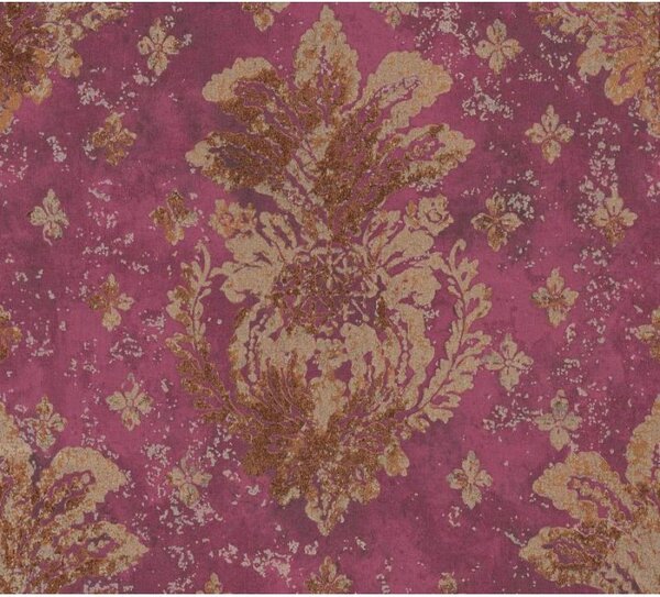 A.S. Création | Vliesová tapeta na stenu Boho Love 36456-4V | 0,53 x 10,05 m | červená, zlatá