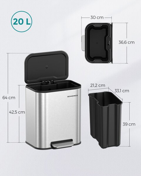 Odpadkový kôš 20L LTB542B02