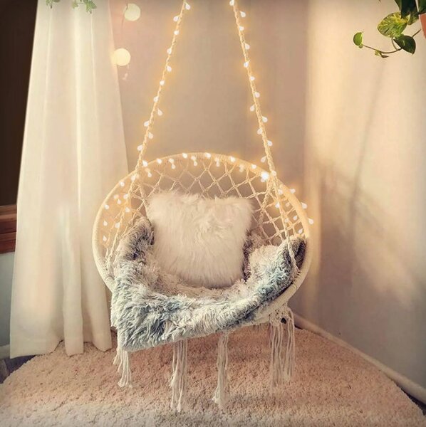Závesné kreslo BOHO ecru, GL078