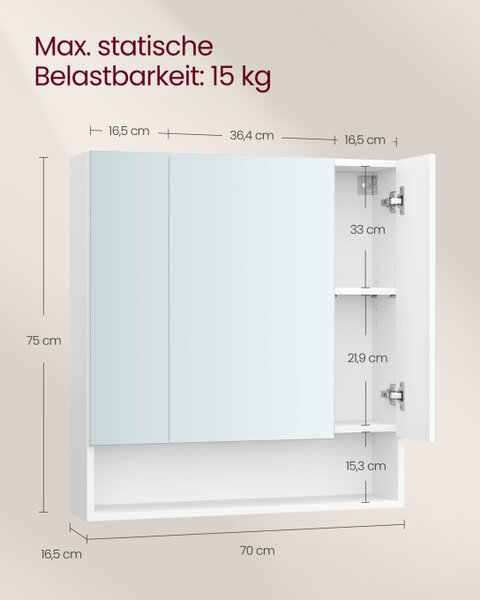 Zrkadlová skrinka BBK129W01