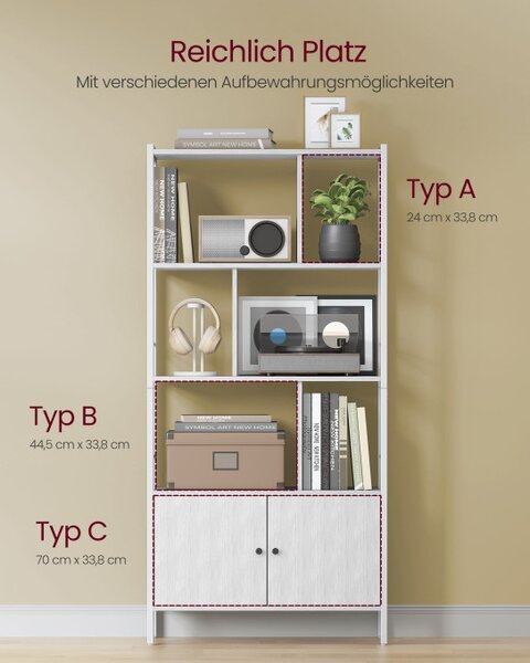 Veľká knižnica so skrinkou LBC022W44