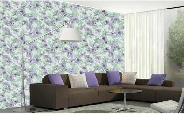 DIMEX | Vliesová tapeta na stenu Dimex Line WP-090-01 | 0,75 x 10 m | viacfarebná, zelená, fialová