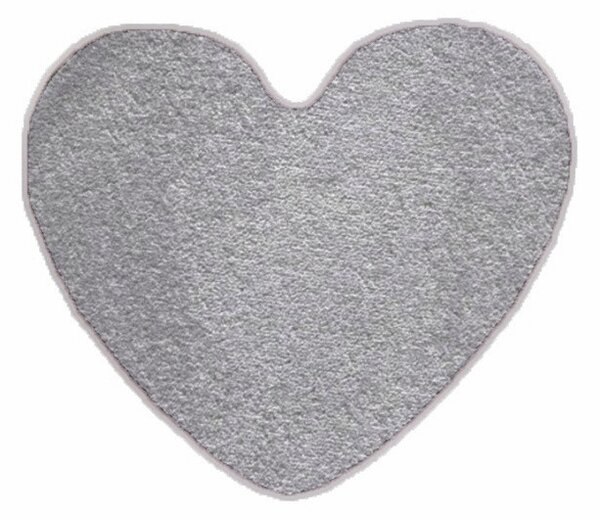 Vopi koberce Kusový koberec Eton sivý srdce - 100x120 srdce cm