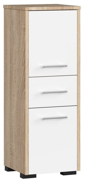 Kúpeľňová skrinka FIN 30 2D 1SZ 85 cm dub sonoma / biela