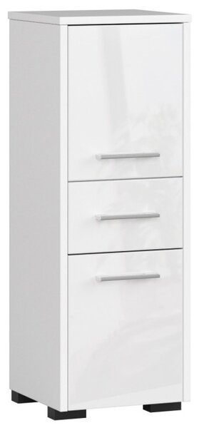 Kúpeľňová skrinka FIN 30 2D 1SZ 85 cm biela, lesk