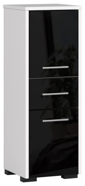 Kúpeľňová skrinka FIN 30 2D 1SZ 85 cm čierna, lesk