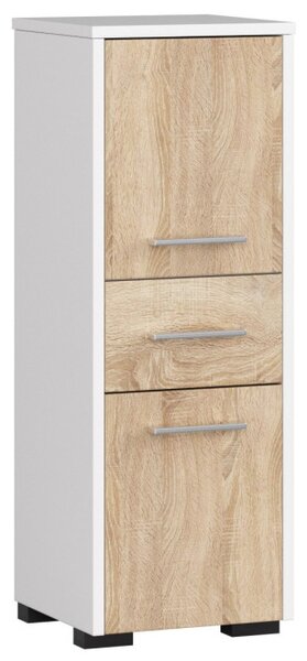 Kúpeľňová skrinka FIN 30 2D 1SZ 85 cm biela / sonoma