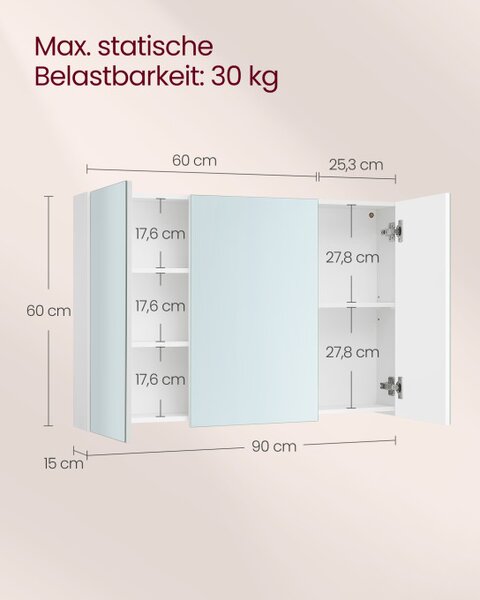 Zrkadlová skrinka BBK032W01