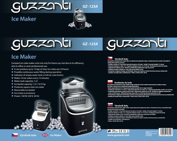 Výrobník ľadu Guzzanti GZ 123A