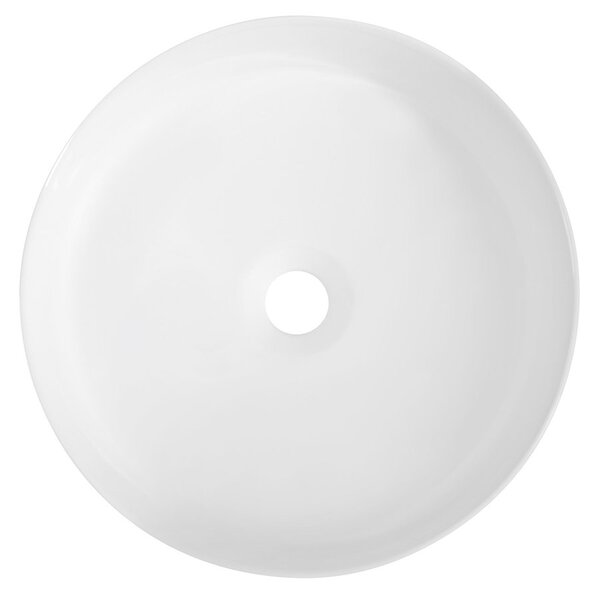 Isvea Isvea, INFINITY ROUND keramické umývadlo na dosku, priemer 36x12 cm, matná biela, 10NF65036-2L