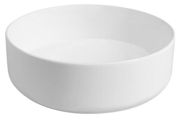 Isvea Isvea, INFINITY ROUND keramické umývadlo na dosku, priemer 36x12 cm, matná biela, 10NF65036-2L