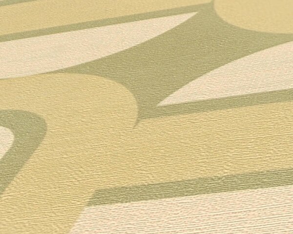 A.S. Création | Vliesová tapeta na stenu Retro Chic 39536-1 | 0,53 x 8,5 m | zelená, krémová