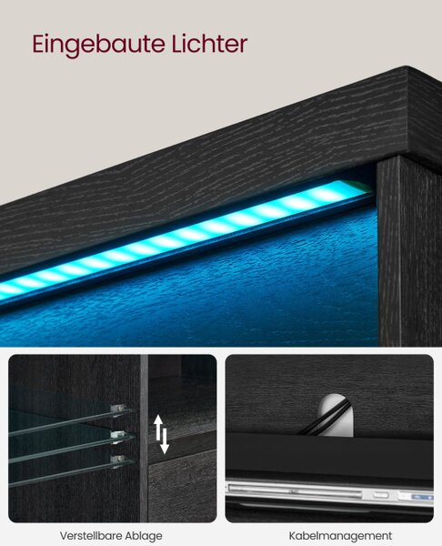 Stolík pod televízor s LED osvetlením LTV331T21