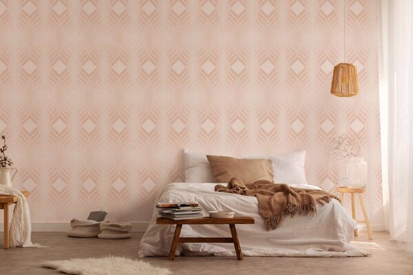 A.S. Création | Vliesová tapeta na stenu Retro Chic 39532-5 | 0,53 x 8,5 m | ružová