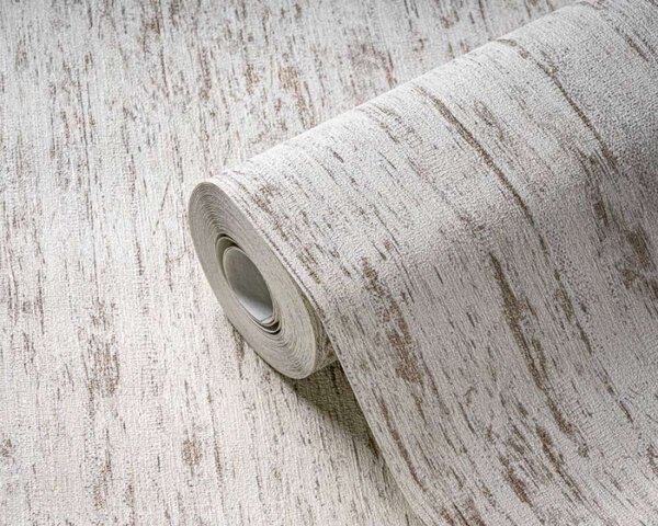 A.S. Création | Vliesová tapeta na stenu Smart Surfaces 39561-3 | 0,53 x 10,05 m | krémová, šedá, zlatá