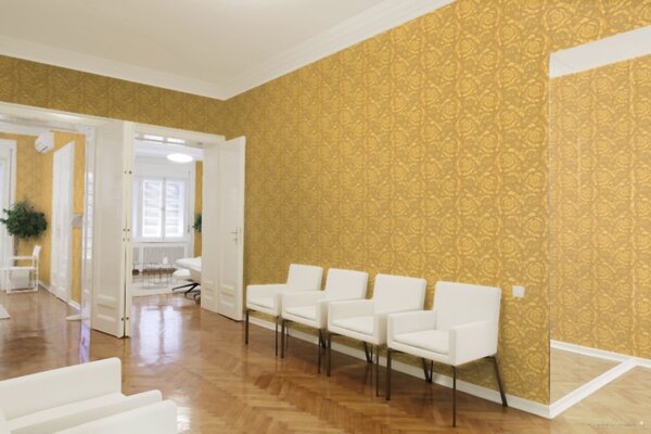 A.S. Création | Vliesová tapeta na stenu Versace 93583-3 | 0,70 x 10,05 m | zlatá