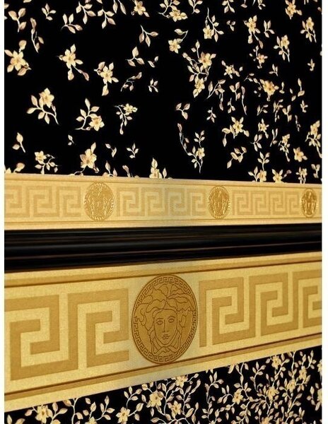 A.S. Création | Vliesová bordúra na stenu Versace 93522-2 | 13,3 cm x 5 m | zlatá