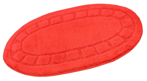 Kúpeľňový koberček Ocean Red červený ovál