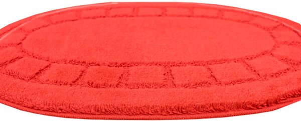 Kúpeľňový koberček Ocean Red červený ovál