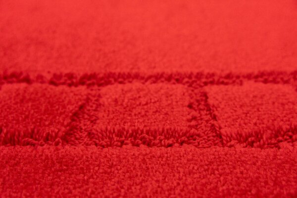 Kúpeľňový koberček Ocean Red červený ovál