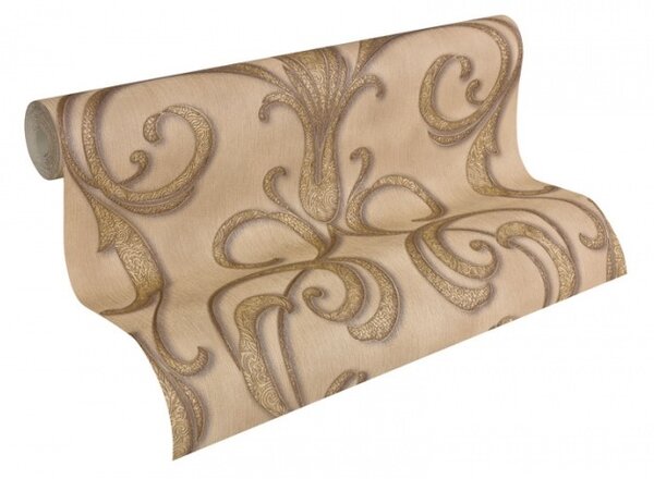 A.S. Création | Vliesová tapeta na stenu Nobile 95892-1 | 0,70 x 10,05 m | hnedá, zlatá
