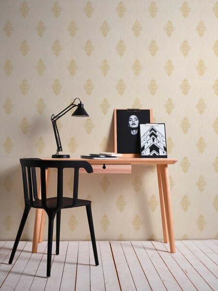 A.S. Création | Vliesová tapeta na stenu Luxury Wallpaper 31946-2 | 0,53 x 10,05 m | krémová, zlatá
