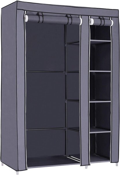 SONGMICS Šatník, látkový, šedý, 110 x 175 cm