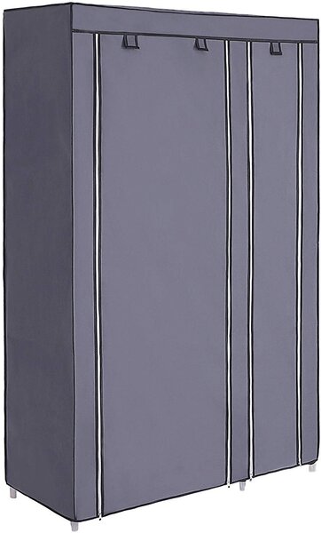 SONGMICS Šatník, látkový, šedý, 110 x 175 cm