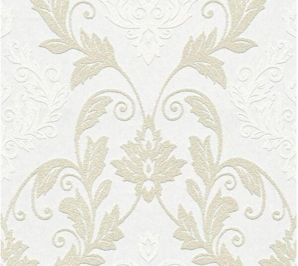A.S. Création | Vliesová tapeta na stenu Pigment 95166-1 | 0,53 x 10,05 m | biela