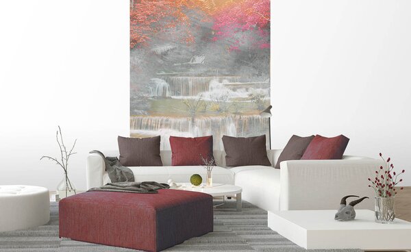 DIMEX | Vliesové fototapety na stenu Abstrakt vodopád II. MS-2-0388 | 150 x 250 cm | ružová, oranžová, biela, viacfarebná