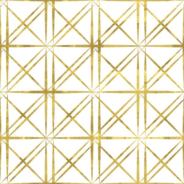 DIMEX | Vliesová tapeta na stenu Dimex Line WP-199-01 | 0,75 x 10 m | biela, zlatá