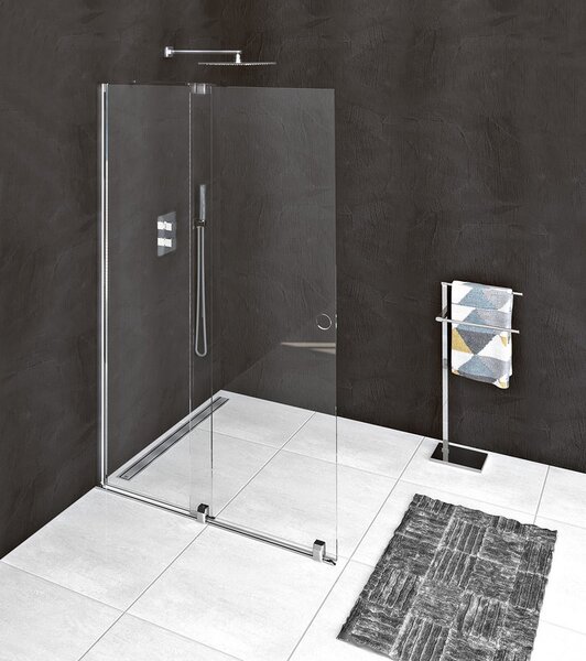 Polysan Polysan, MODULAR SHOWER stena na inštaláciu na múr, jednodielna, 900 mm, s otvormi na držiak uterákov, MS1-90-D