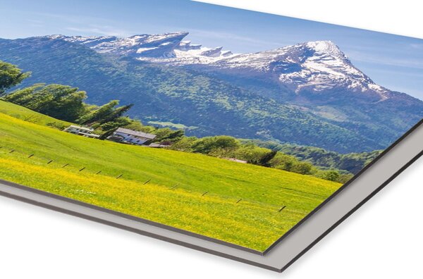 DIMEX | Dibond doska za kuchynskú linku | DBW-08060-135 Alpský pohľad | 80 x 60 cm