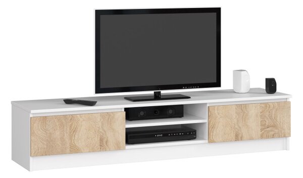 Stolík pod TV RTV K 160 CLP biely / sonoma