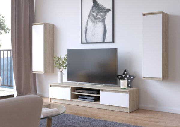 Stolík pod TV RTV K 160 CLP sonoma / biely