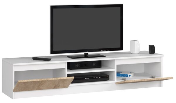 Stolík pod TV RTV K 160 CLP biely / sonoma