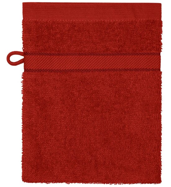 Myrtle Beach Umývacia froté žinka MB435 - Orientálna červená | 15 x 21 cm