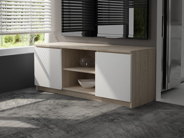 Stolík pod TV RTV 120 2D 1P sonoma / biely
