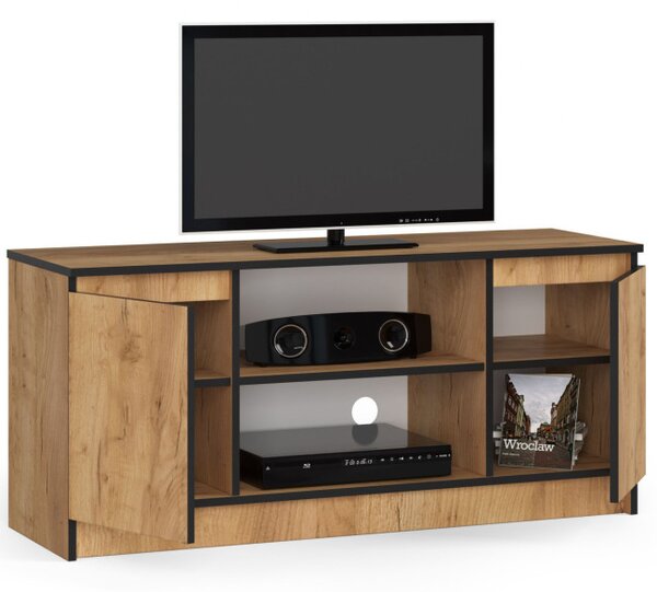 Stolík pod TV RTV 120 2D 1P dub craft