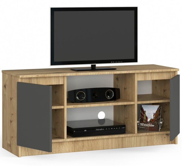 Stolík pod TV RTV 120 2D 1P dub artisan / sivý