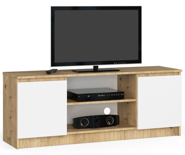 Stolík pod TV RTV 140 2D 1P dub artisan / biely