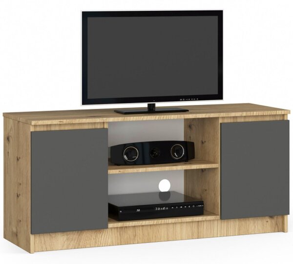 Stolík pod TV RTV 120 2D 1P dub artisan / sivý