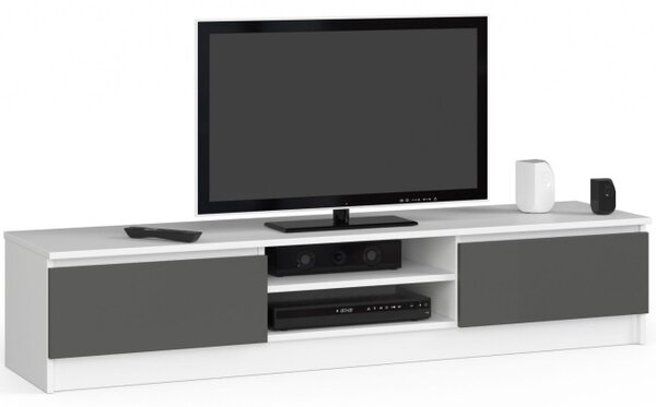 Stolík pod TV RTV K 160 CLP biely / sivý