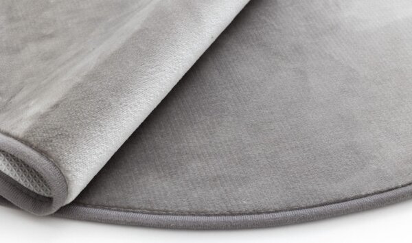 Kúpeľňový koberček Miami Viscose sivý kruh