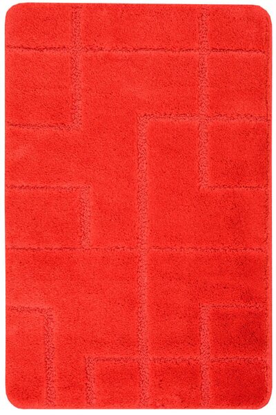 Kúpeľňový koberček Inez Red červený / geometria