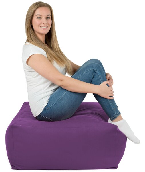Plyšová taburetka fialová
