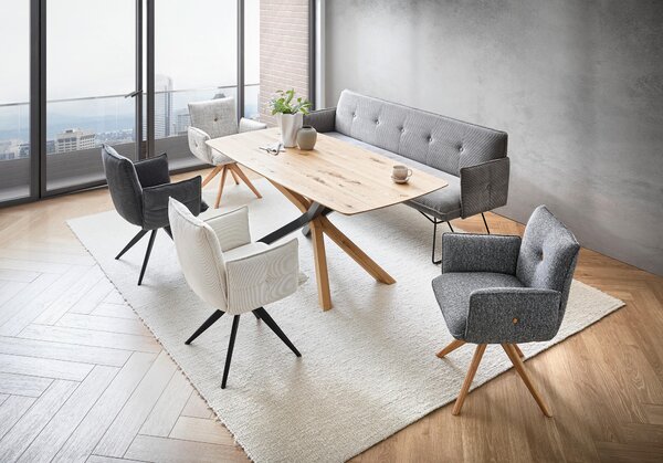 JEDÁLENSKÝ STÔL, dub, čierna, farba duba, 180/90/75 cm Linea Natura - Obývacie zostavy