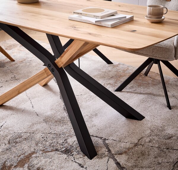 JEDÁLENSKÝ STÔL, dub, čierna, farba duba, 180/90/75 cm Linea Natura - Obývacie zostavy