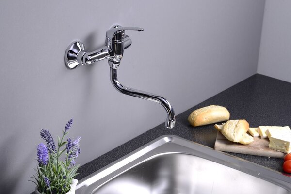 Aqualine, AQUALINE 35 Nástenná vaňová batéria, rozteč 100mm, chrómová, 52158